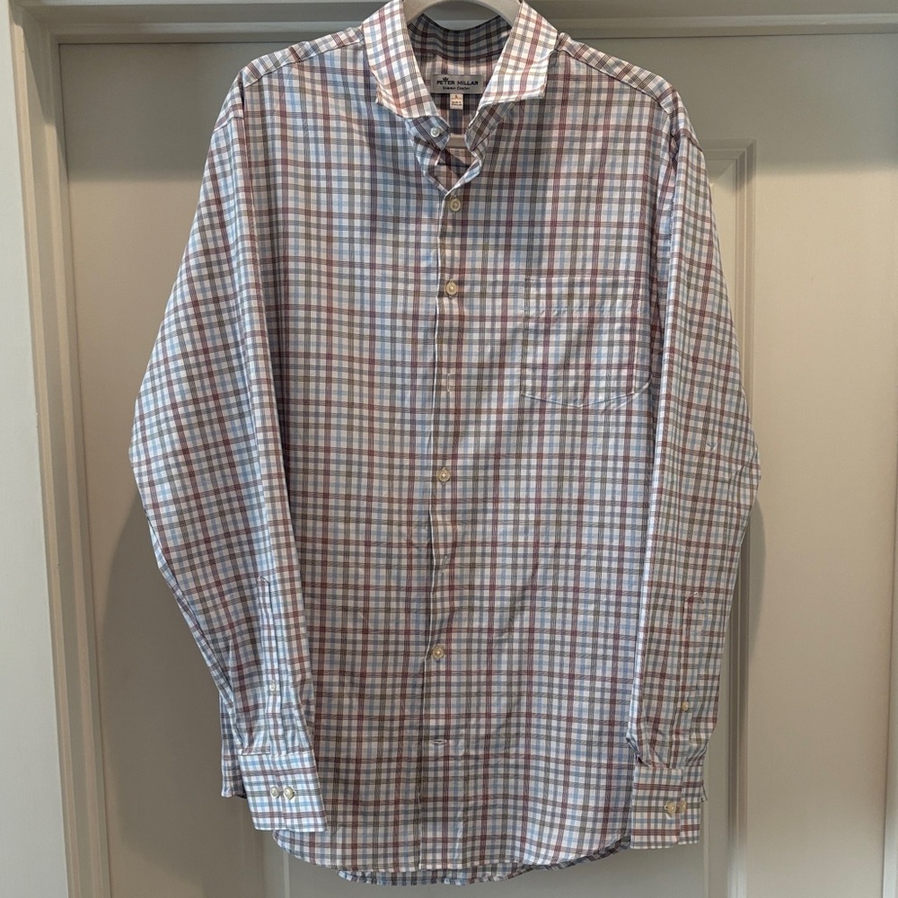 Peter Millar Men's Button Up Shirt. Size Large